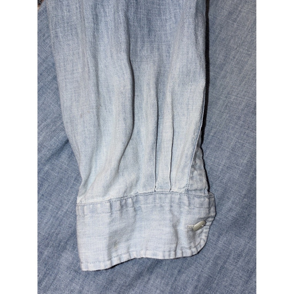 Polo Ralph Lauren Shirt Mens L Vintage 90s Military Chambray 109th Div Stencil - Picture 14 of 16